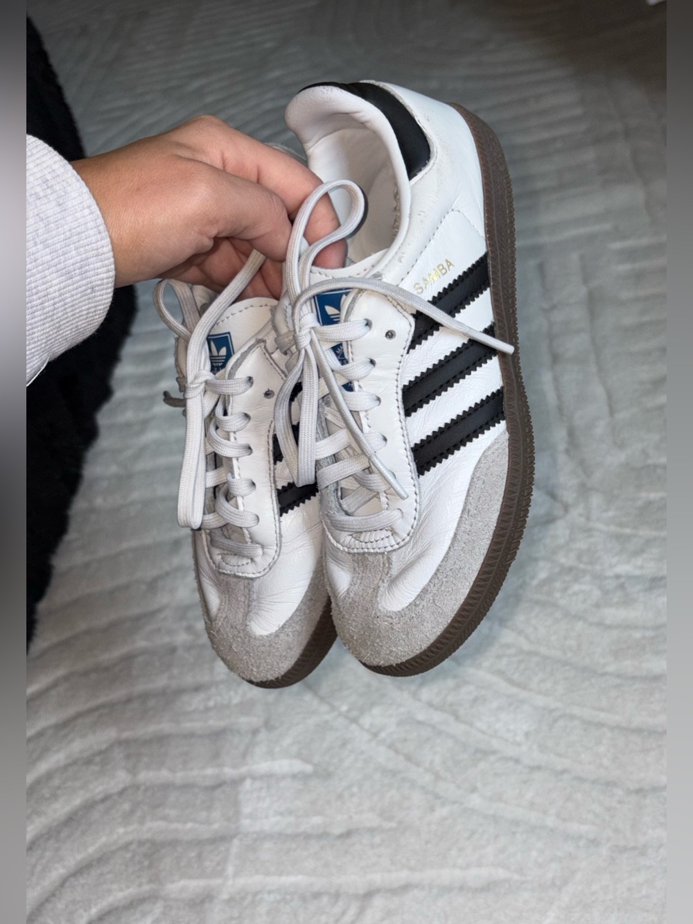 adidas Kids Samba Sneakers - White, Black & Gray